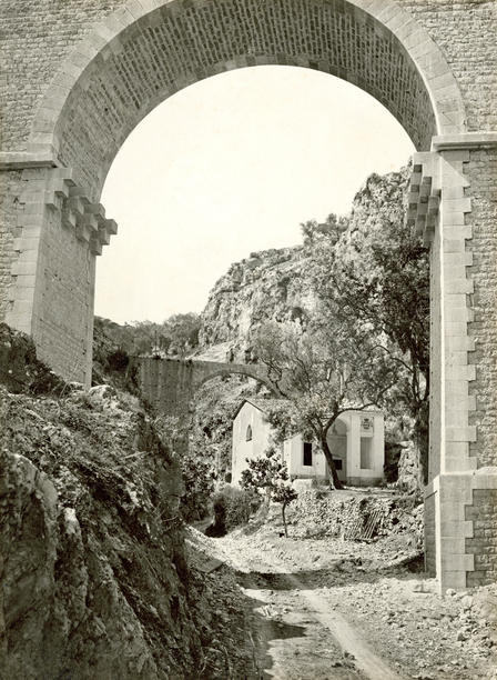 Sainte-Devote Church and valley before 1870
