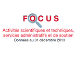 Couverture Focus Activités Scientifiques et techniques 2013